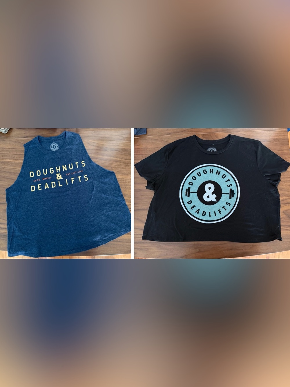Doughnuts & Deadlifts Set of 2 Women's Workout Tops